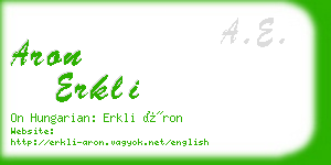 aron erkli business card